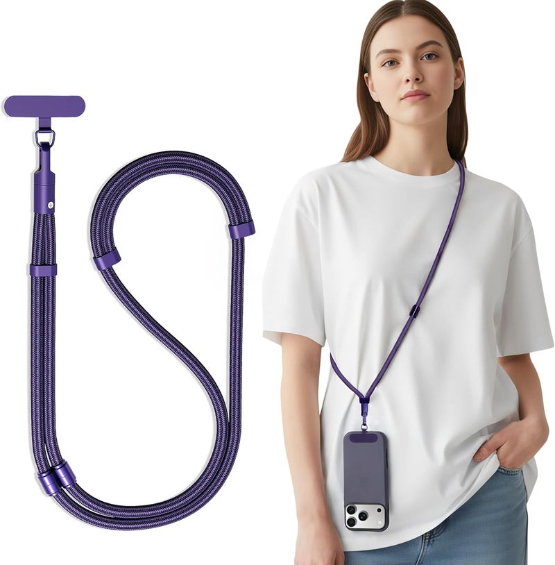 SURDOCA 3-In-1 Phone Lanyard for Crossbody, Neck & Wrist, Adjustable Anti Theft Phone Strap with Tether Tab & Loop Strap - Universal for Most Smartphones, Camera, Key - Travel Essentials - Image 1